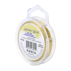 Artistic wire 30 Ga 0,26mm tarnish resistant brass 45,7 meter