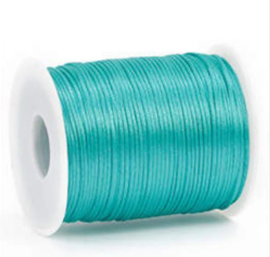 Satijn koord 2,5mm turquoise blue
