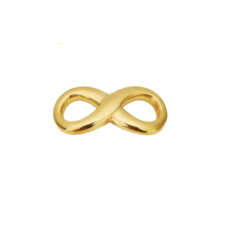 Tussenstuk infinity stainless steel Goud  2 stuks