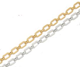 Schakel jasseron 6,5mm Goud stainless steel