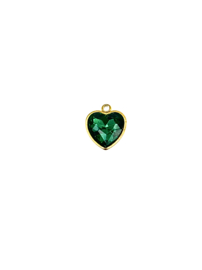 Bedel zirkonia & stainless steel hart groen