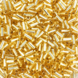 Miyuki bugles 3mm silverlined Gold 3