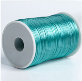 Satijn koord 2,5mm mermaide blue