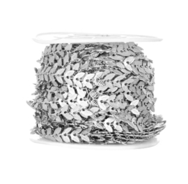 Jasseron leaves stainless steel zilver