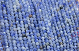 Natuursteen kralen 3mm  Blue dots stone