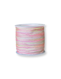 Macramé draad 0,8mm rainbow 100 meter