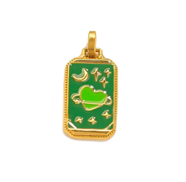 Bedel / hanger tarot Goud - Groen