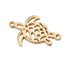 Bedel / tussenstuk schildpad Goud stainless steel