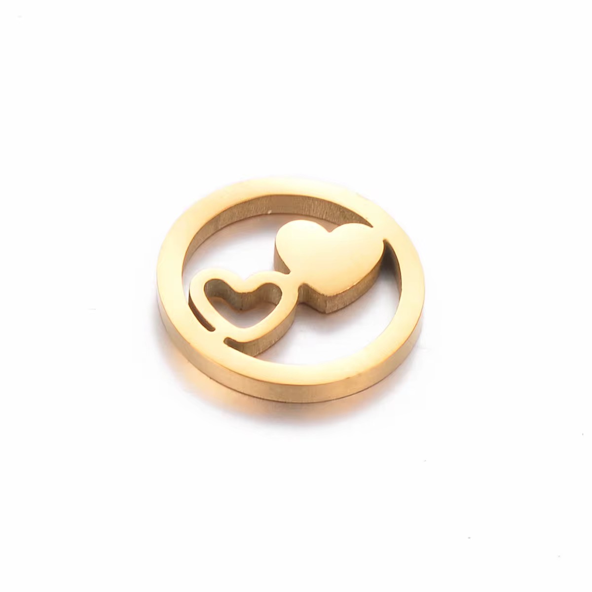 Tussenstuk hearts stainless steel Goud