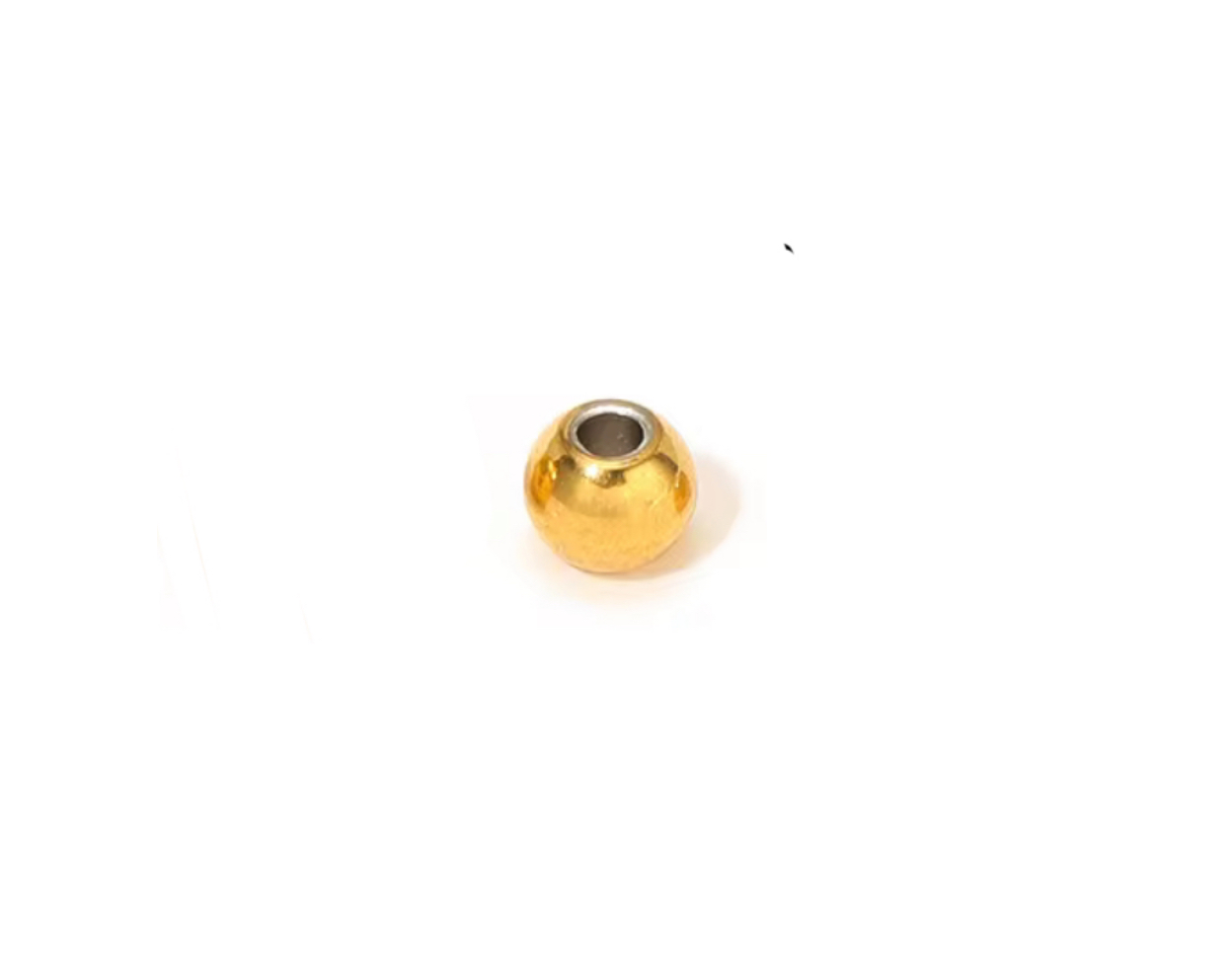 Kralen 5mm stainless steel goldfilled Goud 25 stuks