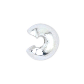 Knijpkraal verberger 3mm silver plated 144 stuks