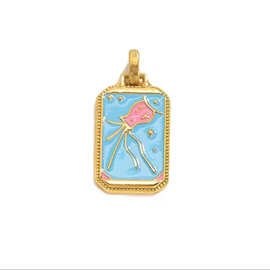 Bedel / hanger tarot Gold - Pink - Blue