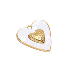Bedel hart stainless steel Wit - Goud