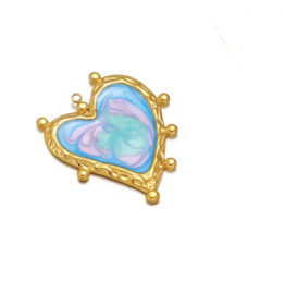 Bedel colorful heart stainless steel Gold - Blue -Pink