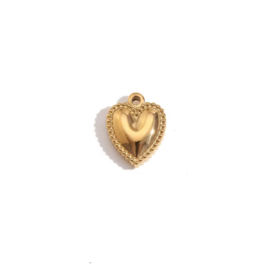 Bedel heart stainless steel Goud