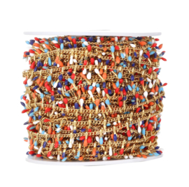 Jasseron spikes multicolor Blue stainless steel