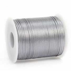 Satijn koord 1,5mm zilver
