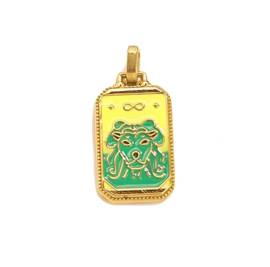 Bedel / hanger Tarot Goud - Geel - Groen