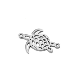 Bedel / tussenstuk schildpad zilver