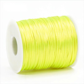 Satijn koord 1,5 neon yellow