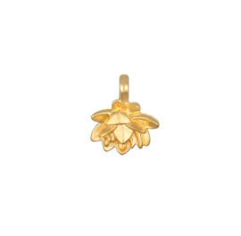 Bedel lotus bloem Goud stainless steel
