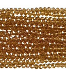 Facet kralen smokey topaz 6mm