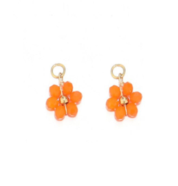 Bedel bloem orange 5 stuks. Stainless steel