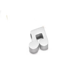 Stainless steel (RVs) kraal muzieknoot zilver
