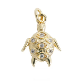Bedel zirkonia schildpad Goud