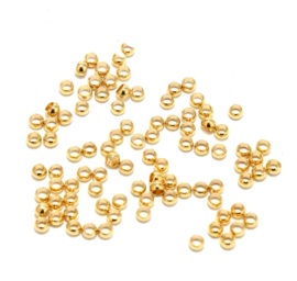 Knijpkralen Goud stainless steel 1,5mm