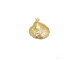 Bedel schelp goud stainless steel 5 stuks