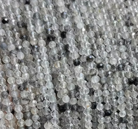 Natuursteen kralen rutiel quarts 3mm