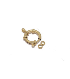 Boeislot Goud 12mm stainless steel ( Rvs )