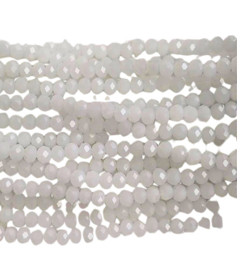 Facet kralen 6mm Milky White