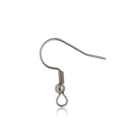 Oor haakjes stainless steel zilver 10 stuks