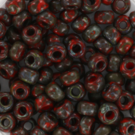 Miyuki 6-4513 Opaque picasso Red