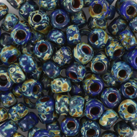 Miyuki 6-4518 Opaque picasso cobalt