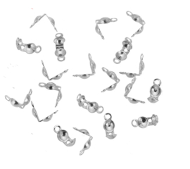 Kalotje 3,2mm zilver stainless steel 10 stuks