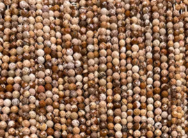 Natuursteen kralen picture stone 3mm