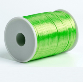 Satijn koord 2,5mm neon green