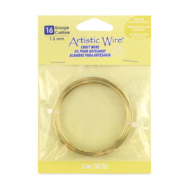 Artistic Wire 16 Ga  1,3mm  tarnish resistant brass  3,1 Meter