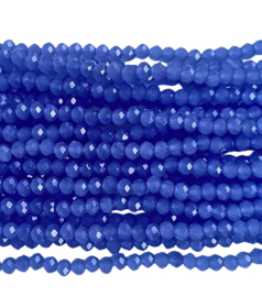 Facet kralen royal blue 6mm