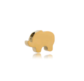 Olifant kraal stainless steel Goud 2 stuks