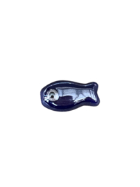 Keramiek kraal vis Navy Blue 4 stuks