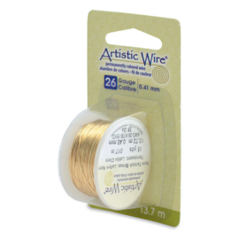 Artistic Wire 26 Ga  0,41mm  Tarnish resistant brass  13,7 meter