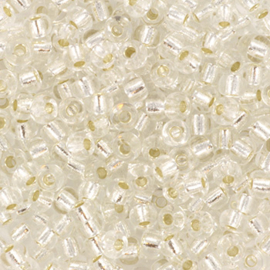 Miyuki rocailles 8/0 3mm silverlined crystal