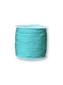 Macramé draad 0,8mm aqua blauw 100 meter