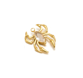 Bedel spin stainless steel Goud - zirkonia