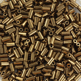 Miyuki bugles 3mm metallic dark bronze 457