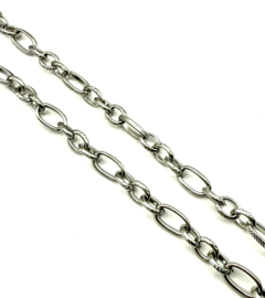 Jasseron / ketting anker schakel zilver stainless steel ( Rvs )